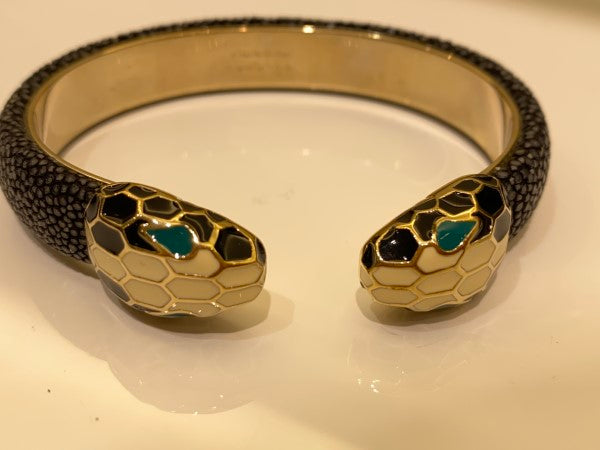 Bvlgari Black Galuchat Skin Serpenti Forever Bracelet-Bracelet-Bvlgari-The Closet Egypt