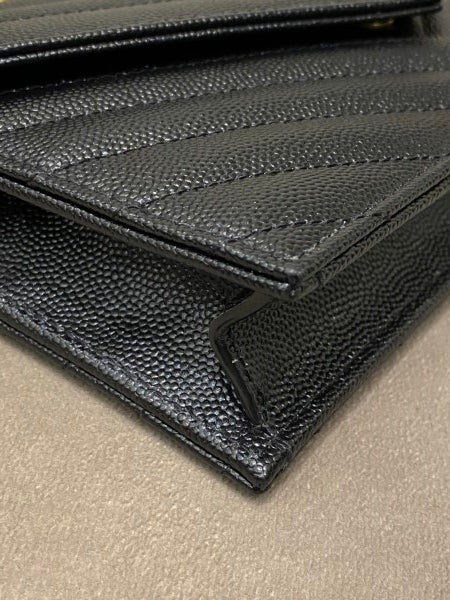YSL Black Monogram Cassandre Wallet On Chain-Wallet Chain-YSL-The Closet Egypt