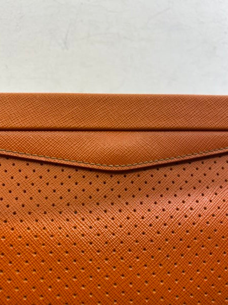 Prada Orange Soft Frame Clutch-Clutch-Prada-The Closet Egypt