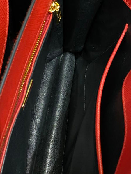 Prada Red Lux Studded Handle Bag-handbag-Prada-The Closet Egypt