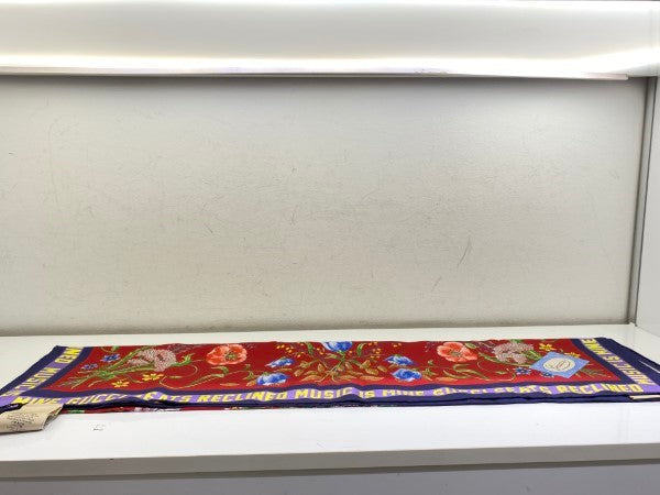 Gucci Red Multicolor Square Silk Scarf-Scarf-Gucci-The Closet Egypt