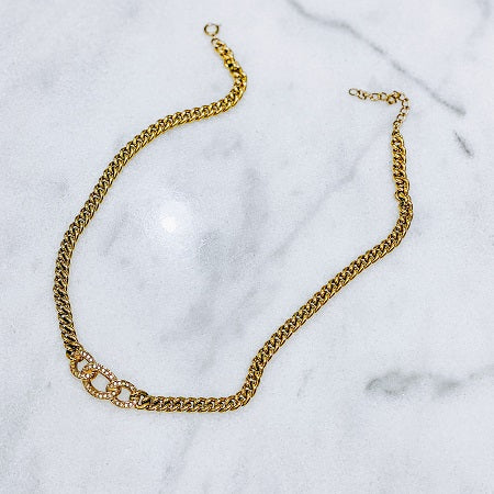 Christian Dior Gold Plated Necklace-Necklaces-Christian Dior-The Closet Egypt