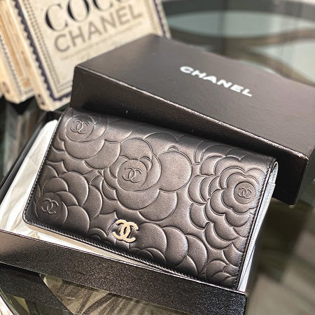 Chanel Black Camellia Wallet-wallet-Chanel-The Closet Egypt
