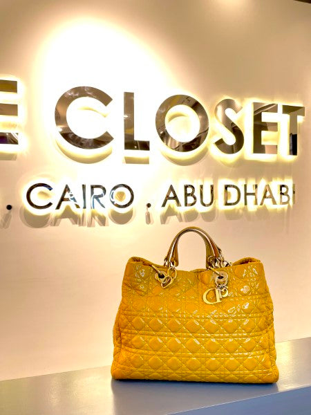 Christian Dior Yellow Lady Dior Bag-handbag-Christian Dior-The Closet Egypt