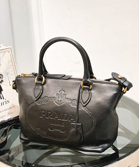 Prada Black Milano Small Tote Bag-handbag-Prada-The Closet Egypt