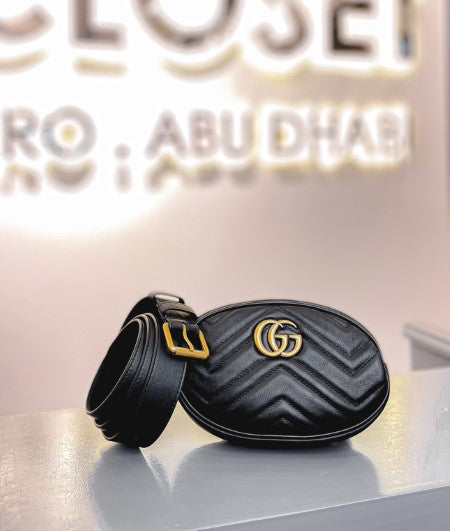 Gucci Black GG Marmont Belt Bag-Belt Bag-Gucci-The Closet Egypt
