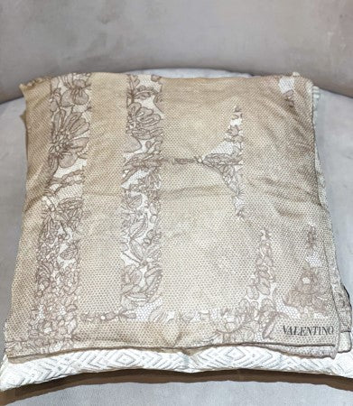 Valentino Beige Square Scarf-Scarf-Valentino-The Closet Egypt