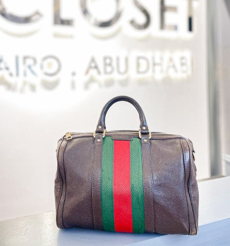 Gucci Brown Boston Tote Bag-handbag-Gucci-The Closet Egypt