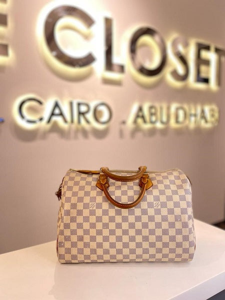 Louis Vuitton Damier Azur Speedy 35 Bag-handbag-Louis Vuitton-The Closet Egypt