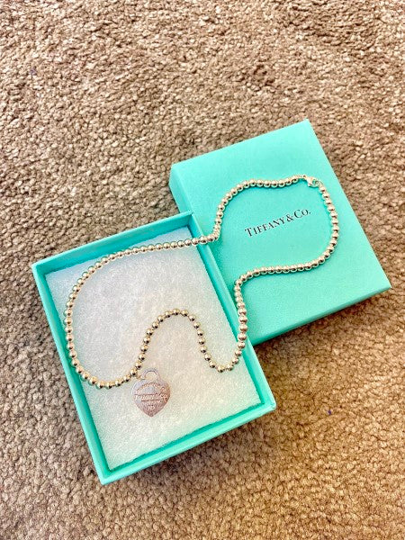 Tiffany & Co Silver Heart Tag Pendant Necklace-Necklaces-Tiffany & Co-The Closet Egypt
