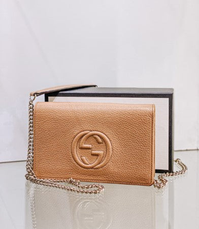 Gucci Caramel Soho Wallet On Chain-handbag-Gucci-The Closet Egypt