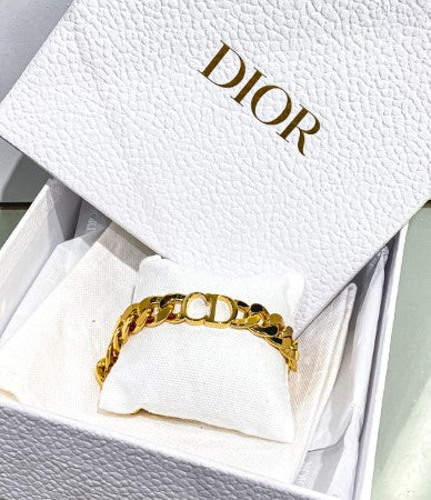 Christian Dior Gold CD Bracelet-Bracelet-Christian Dior-The Closet Egypt