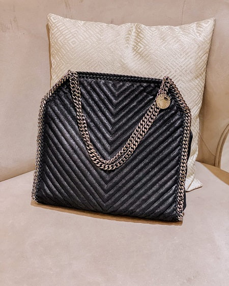 Stella Mccartney Black Falabella Large Bag-handbag-Stella Mccartney-The Closet Egypt
