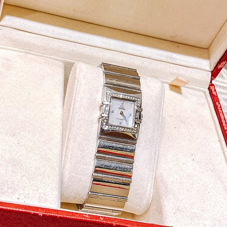 Omega Stainless Steel Diamond Constellation Quartz Wristwatch-Watch-Omega-The Closet Egypt
