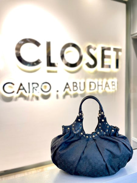 Gucci Black GG Studded Pelham Bag-handbag-Gucci-The Closet Egypt