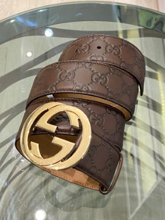 Gucci Brown GG Guccissima Belt 36-Belt-Gucci-The Closet Egypt