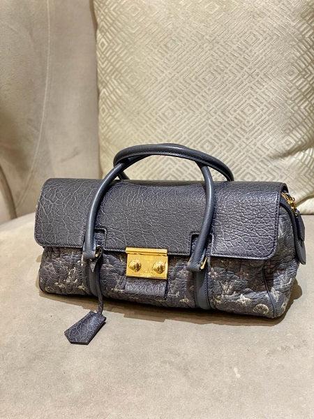 Louis Vuitton Navy Blue Gris Monogram Volupte Psyche Bag-handbag-Louis Vuitton-The Closet Egypt