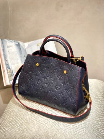 Louis Vuitton Blue Rouge Monogram Empreinte Montaigne BB Bag