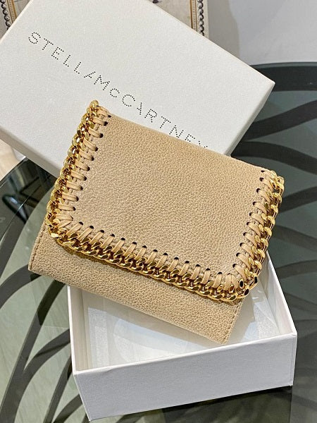 Stella Mccartney Beige Falabella Small Wallet-wallet-Stella Mccartney-The Closet Egypt