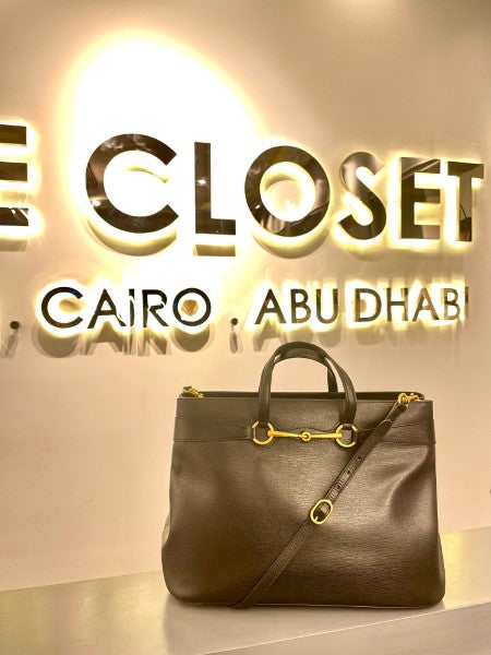 Gucci Black Horsebit Top Handle Bag-handbag-Gucci-The Closet Egypt