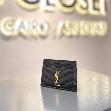 YSL Black Card Holder-Card Holder-YSL-The Closet Egypt