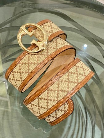 Gucci Bicolor Monogram Belt 38-Belt-Gucci-The Closet Egypt