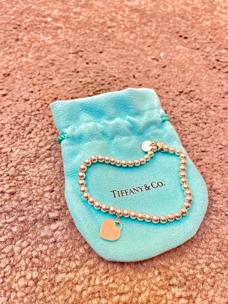 Tiffany & Co Silver Heart Tag Bead Bracelet-Bracelet-Tiffany & Co-The Closet Egypt