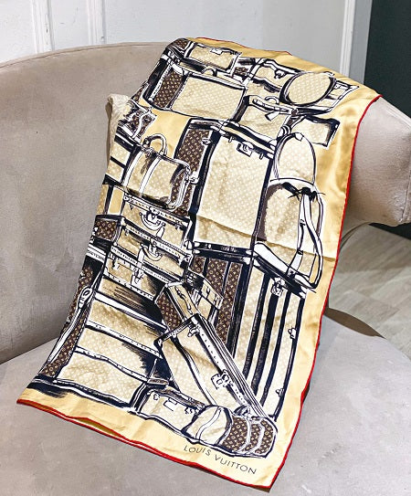 Louis Vuitton Bicolor Monogram Square Scarf-Scarf-Louis Vuitton-The Closet Egypt