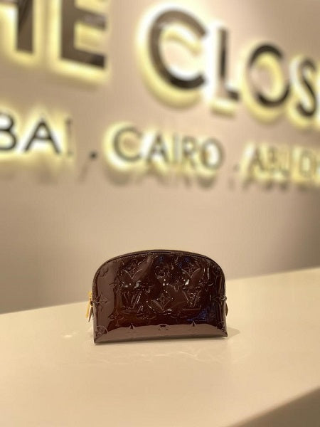 Louis Vuitton Burgundy Monogram Vernis Pouch-Pouch-Louis Vuitton-The Closet Egypt