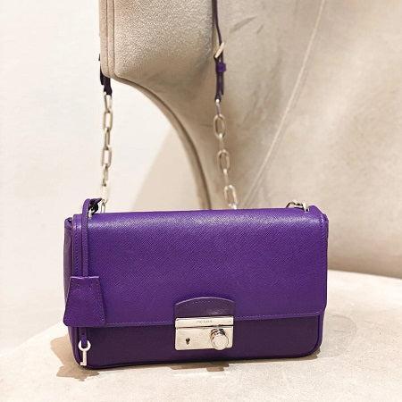 Prada Purple Flap Bag-handbag-Prada-The Closet Egypt