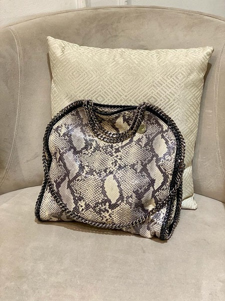 Stella McCartney Bicolor Eco Python Falabella Tote Bag-handbag-Stella Mccartney-The Closet Egypt