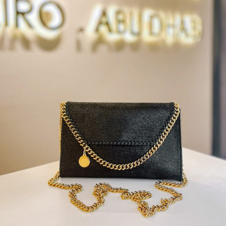 Stella Mccartney Black Falabella Shaggy Deer Small Bag-handbag-Stella Mccartney-The Closet Egypt