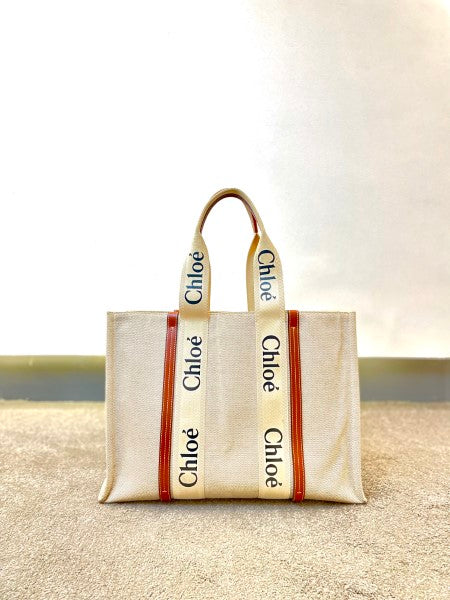 Chloe Bicolor Woody Tote Bag-handbag-Chloe-The Closet Egypt