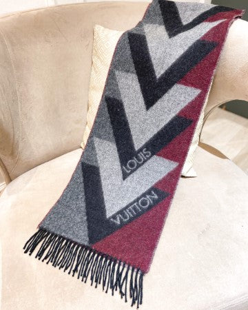 Louis Vuitton Tricolor Wool Cashmere Scarf-Scarf-Louis Vuitton-The Closet Egypt