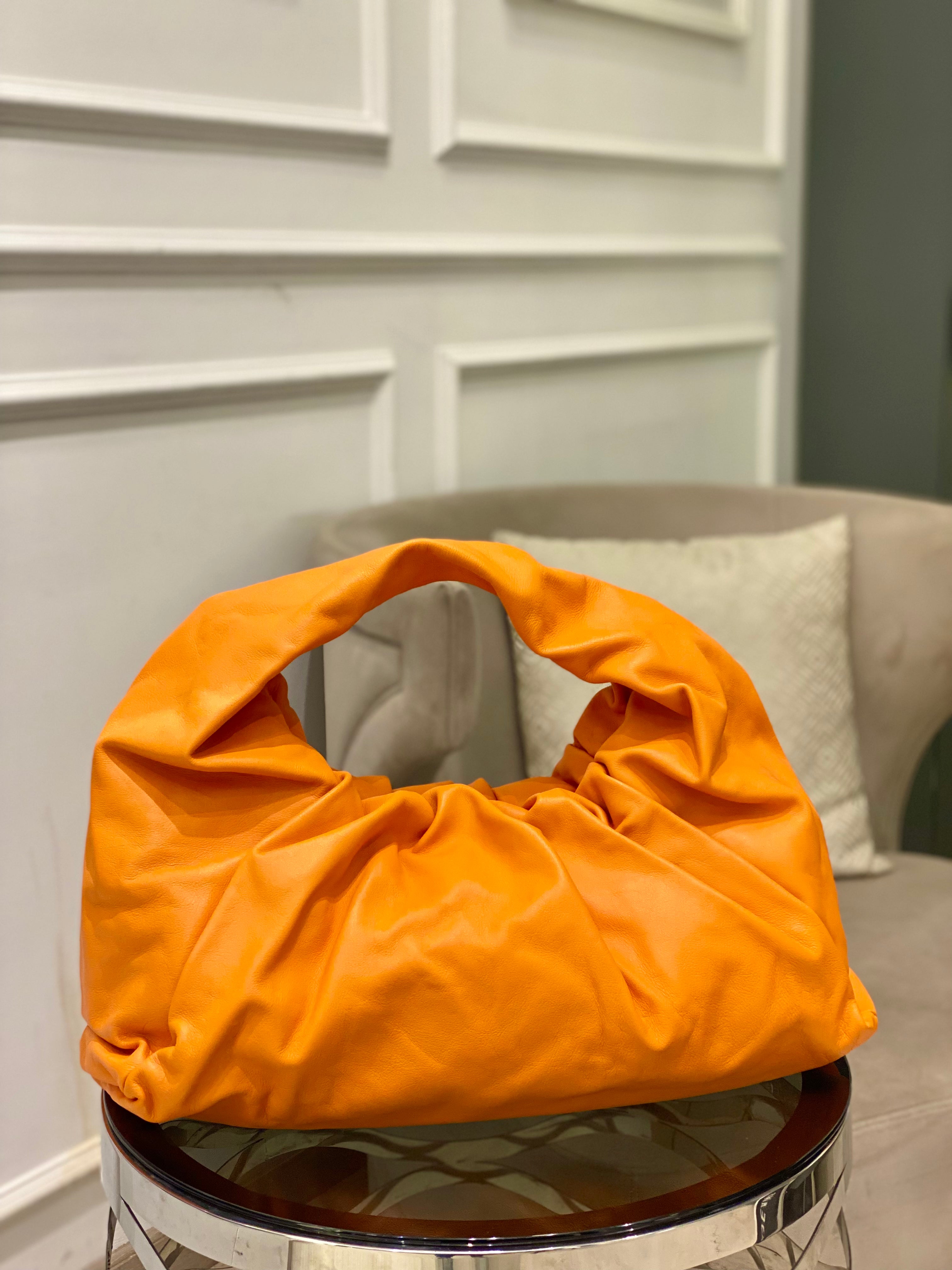 Bottega Veneta Orange Shoulder Pouch-Pouch-Bottega Veneta-The Closet Egypt