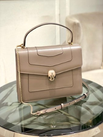 Bvlgari Beige Cafe Serpenti Top Handle Bag