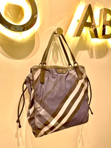 Burberry Bicolor Nova Check Buckleigh Packable Tote Bag-handbag-Burberry-The Closet Egypt