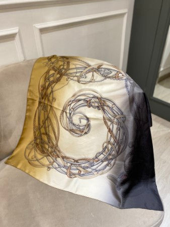 Gucci Multicolor Square Scarf with Chain-Scarf-Gucci-The Closet Egypt