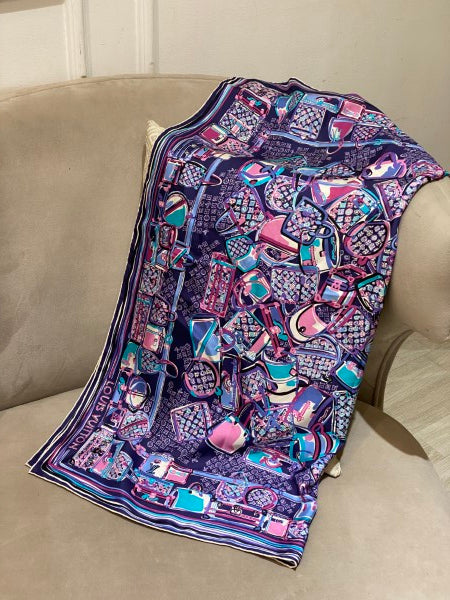 Louis Vuitton Multicolor Monogram Colorful Square Scarf-Scarf-Louis Vuitton-The Closet Egypt