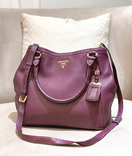 Prada Burgundy Vitello Daino Bag-handbag-Prada-The Closet Egypt