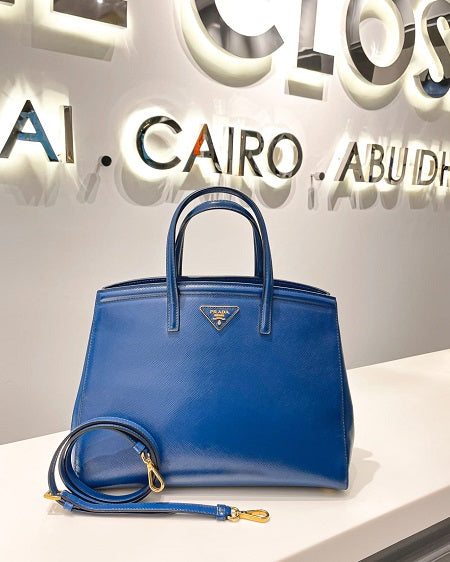 Prada Blue Tote Bag-handbag-Prada-The Closet Egypt