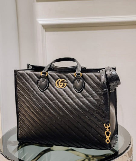 Gucci Black Marmont Tote Medium Bag-handbag-Gucci-The Closet Egypt