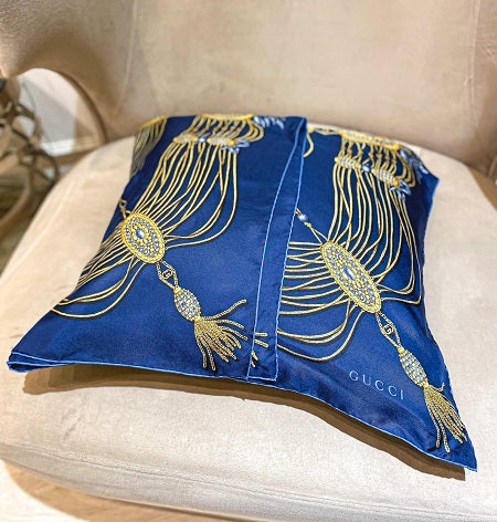 Gucci Navy Blue Square Scarf