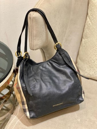 Burberry Black Haymarket Shoulder Bag-handbag-Burberry-The Closet Egypt