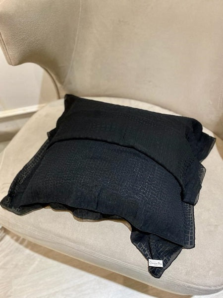 Christian Dior Black Rectangular Scarf-Scarf-Christian Dior-The Closet Egypt