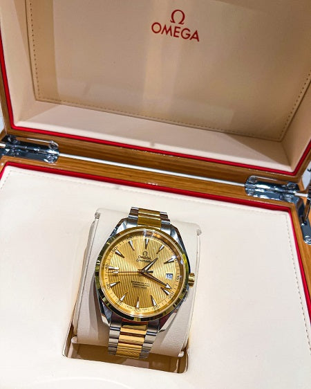 Omega ST.ST Yellow Gold Aqua Terra Master Co-Axial Watch-Watch-Omega-The Closet Egypt
