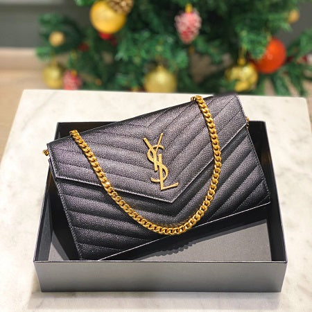 YSL Black Matelasse WOC