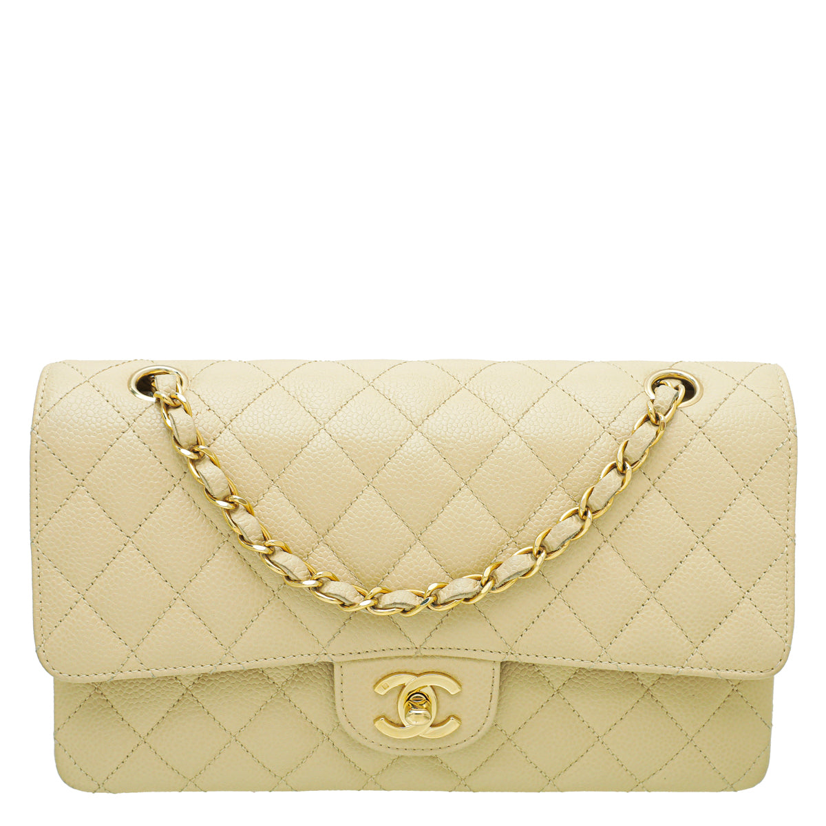Chanel Beige Classic Double Flap Medium Bag-handbag-Chanel-The Closet Egypt