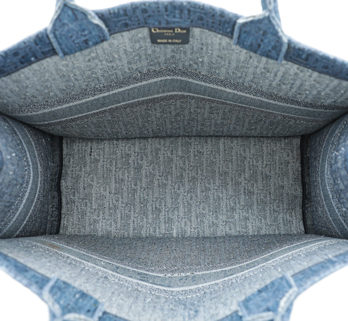 Christian Dior Blue Oblique Denim Book Tote Large Bag-handbag-Christian Dior-The Closet Egypt