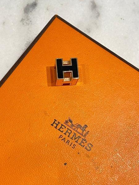 Hermes Black H Cube Pendant-Pendants-Hermes-The Closet Egypt